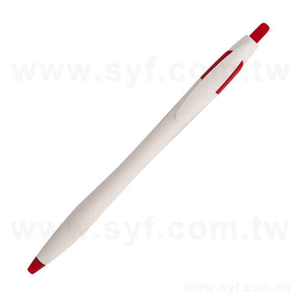 廣告環保筆-塑膠曲線筆管造型禮品-單色原子筆-採購客製印刷贈品筆-8560-1
